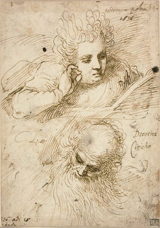 Andriana Palma and Diogenes the Cynic, 1596. Creator: Jacopo Palma.
