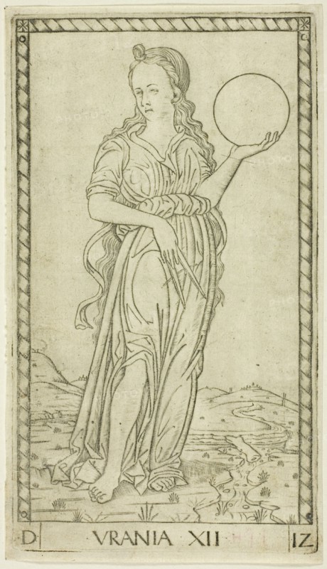 Urania, plate twelve from Apollo and the Muses, c.1465. Creator: Unknown.
