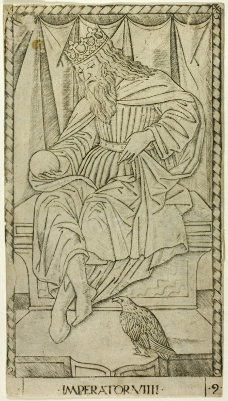 The Emperor, plate nine of The Ranks and Conditions of Men, c.1465. Creator: Unknown.