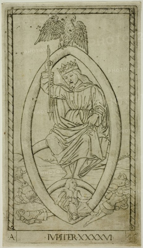 Jupiter, plate 46 from Planets and Spheres, c.1465. Creator: Unknown.