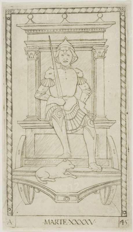 Mars, plate 45 from Planets and Spheres, c.1465. Creator: Unknown.
