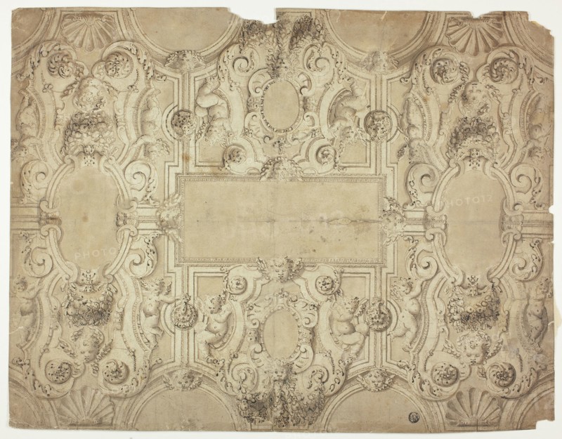 Design for a Ceiling Decoration, 17th century. Creator: Unknown.