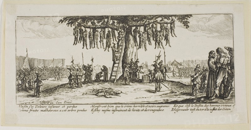 The Hanging, plate eleven from The Large Miseries of War, n.d. Creator: Gerard van Schagen.