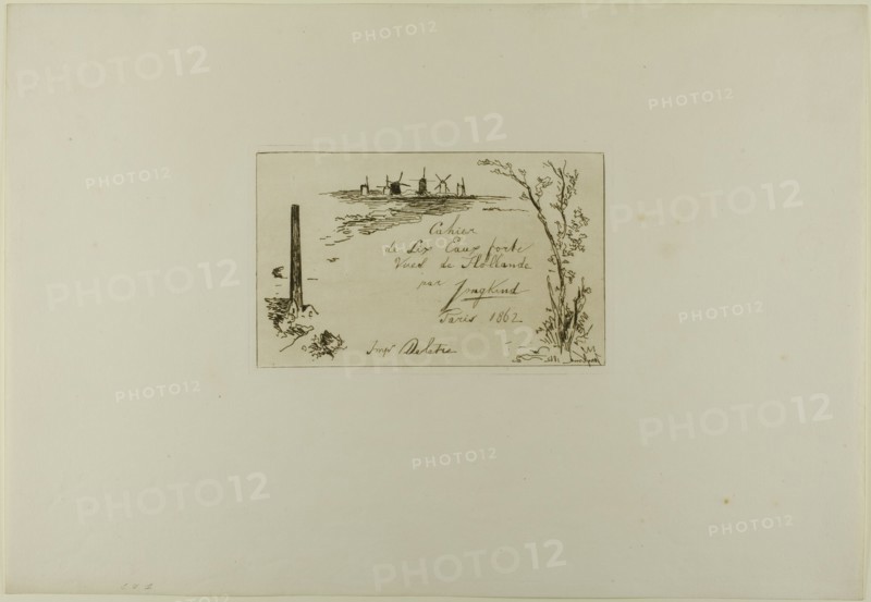 Title Page, from Cahier de six eaux-fortes, vues de Hollande, 1862. Creator: Johan Barthold Jongkind.