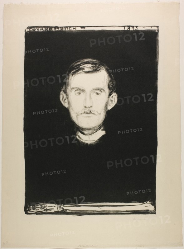 Self-Portrait, 1895. Creator: Edvard Munch.