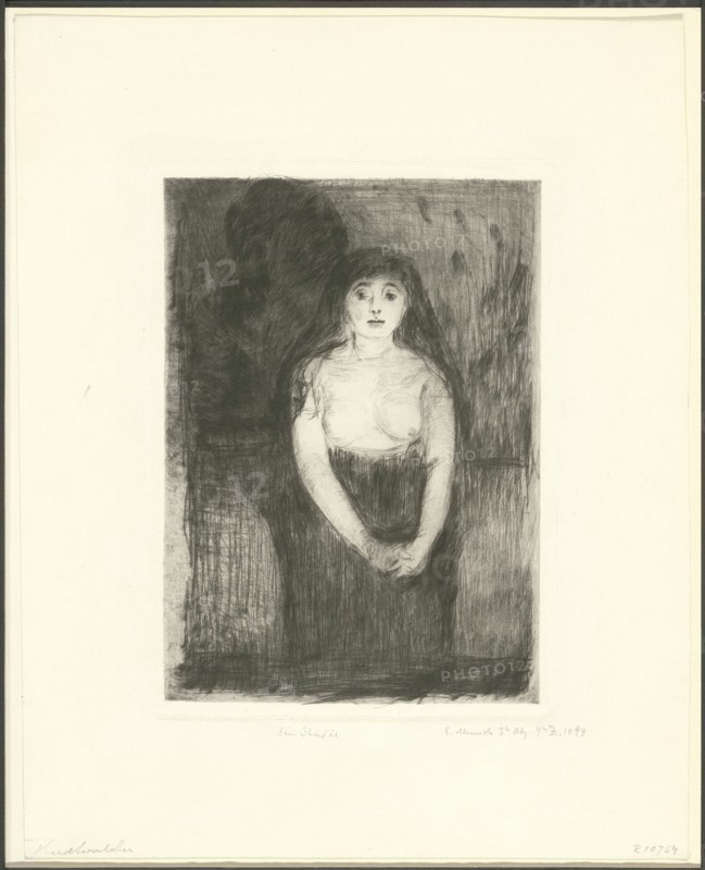 Study of a Model, 1894. Creator: Edvard Munch.