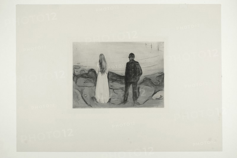 Two Human Beings. The Lonely Ones, 1894. Creator: Edvard Munch.