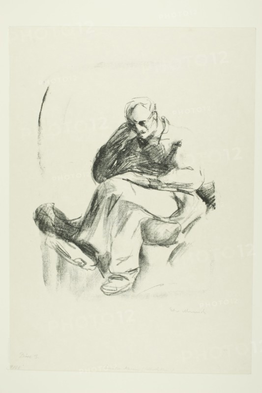 Seated Man, 1912-14. Creator: Edvard Munch.