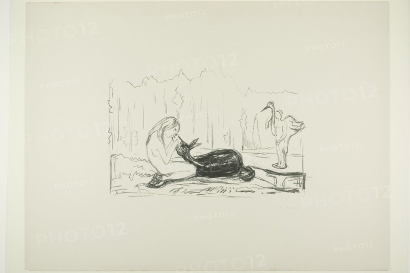 Omega and the Deer, 1908/09. Creator: Edvard Munch.