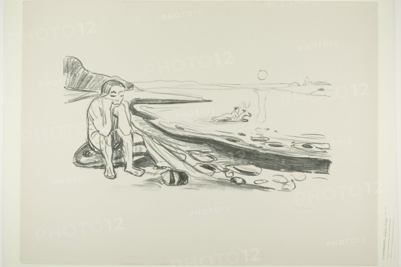 Omega's Flight, 1908/09. Creator: Edvard Munch.