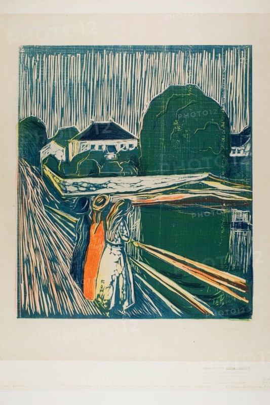 The Girls on the Bridge, 1918. Creator: Edvard Munch.