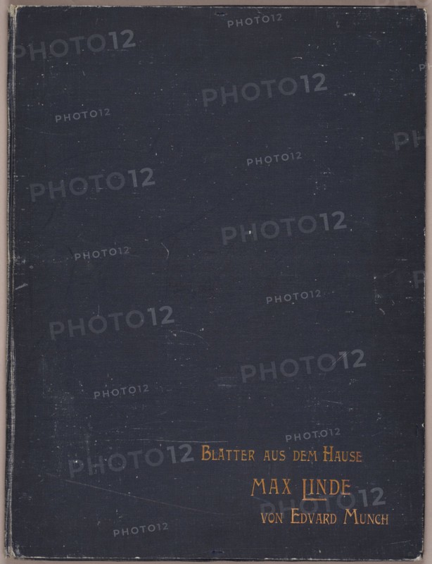 Portfolio cover and colophon page, from Max Linde's House, 1902. Creator: Edvard Munch.