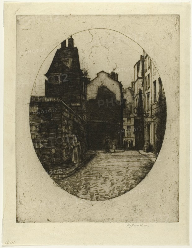 Rue Saint Julien le Pauvre, plate six from the Paris Set, 1904. Creator: David Young Cameron.