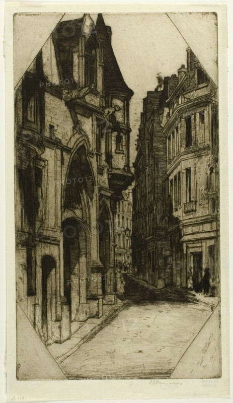 Hôtel de Sens, plate three from the Paris Set, 1904. Creator: David Young Cameron.