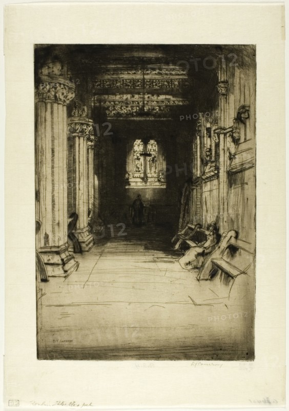 Rosslyn Chapel, 1901. Creator: David Young Cameron.