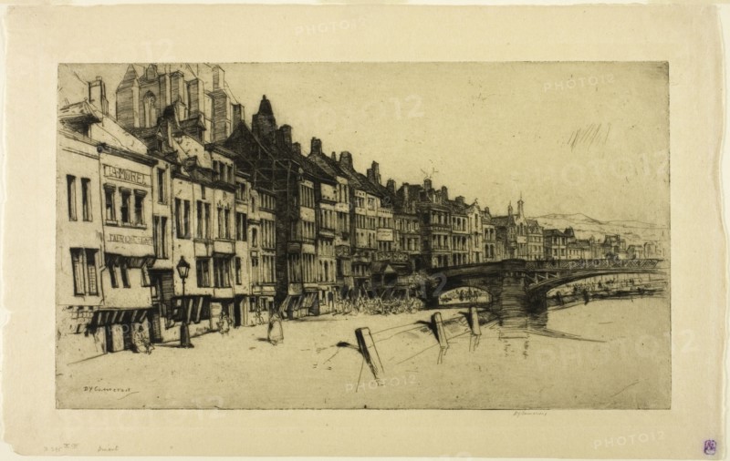 Dinant, plate nine from the Belgian Set, 1907. Creator: David Young Cameron.