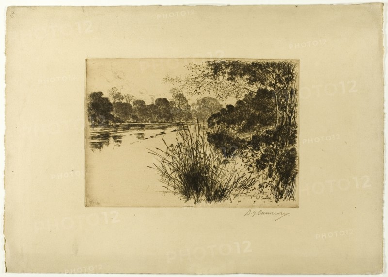 The Clyde Near Carmyle, 1889. Creator: David Young Cameron.