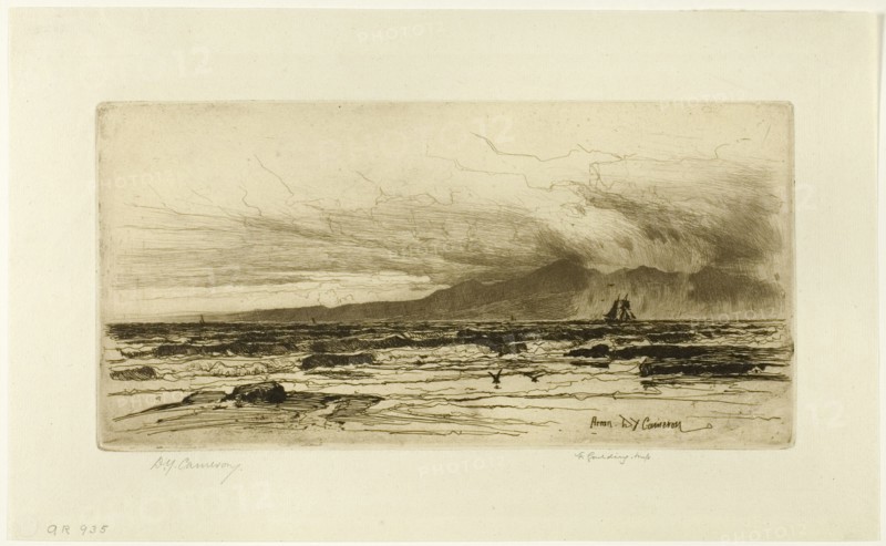 Arran, plate fourteen from the Clyde Set, 1889. Creator: David Young Cameron.