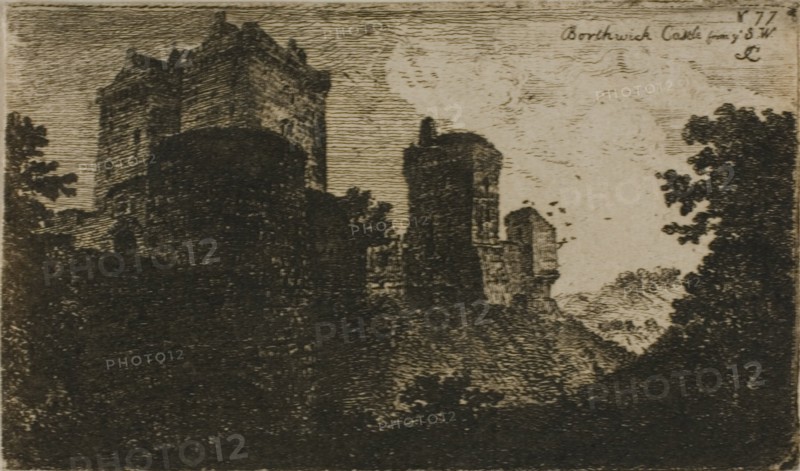 Borthwick Castle from the Southwest, n.d. Creator: John Clerk.