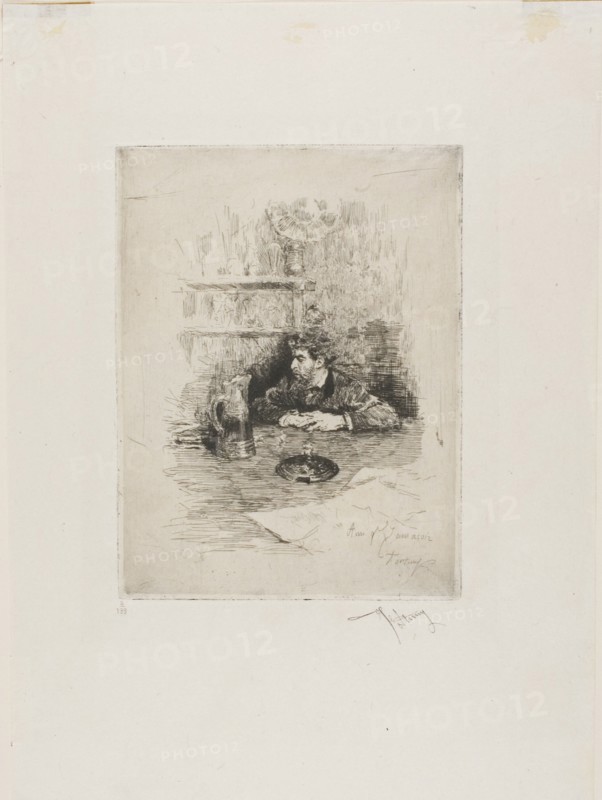 Portrait of Eduardo Zamaçois, Spanish Painter, n.d. Creator: Mariano Jose Maria Bernardo Fortuny y Carbo.