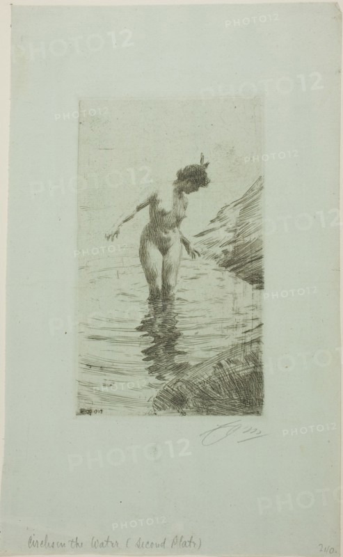 Cercles d'eau II, 1907. Creator: Anders Leonard Zorn.
