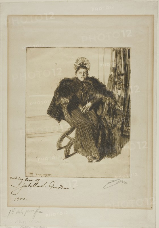 Isabella Gardener, 1894. Creator: Anders Leonard Zorn.