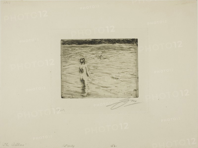 Mother Bathing, 1894. Creator: Anders Leonard Zorn.