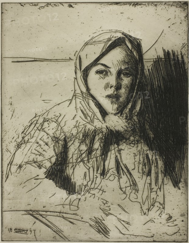 Emma, Girl from Mora, 1897. Creator: Anders Leonard Zorn.