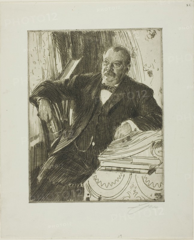 Grover Cleveland II, 1899. Creator: Anders Leonard Zorn.