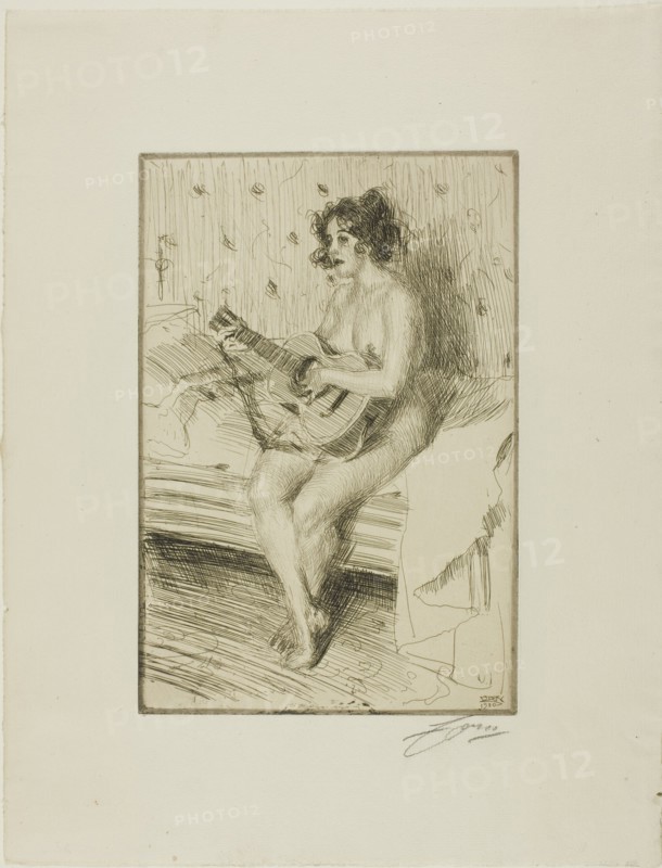 The Guitar-Player, 1900. Creator: Anders Leonard Zorn.