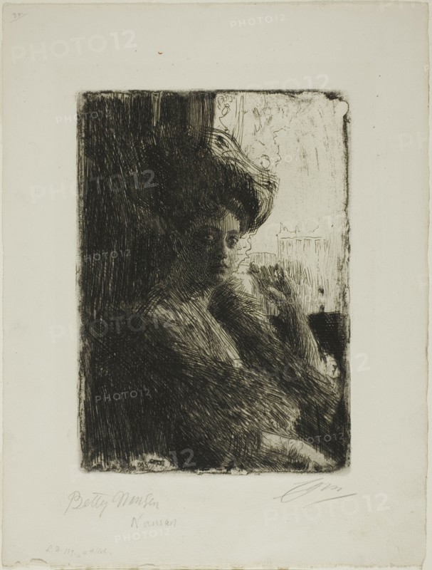 Betty Nansen, 1905. Creator: Anders Leonard Zorn.