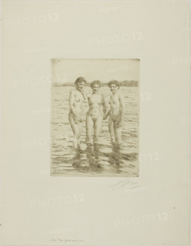 The Three Graces, 1910. Creator: Anders Leonard Zorn.