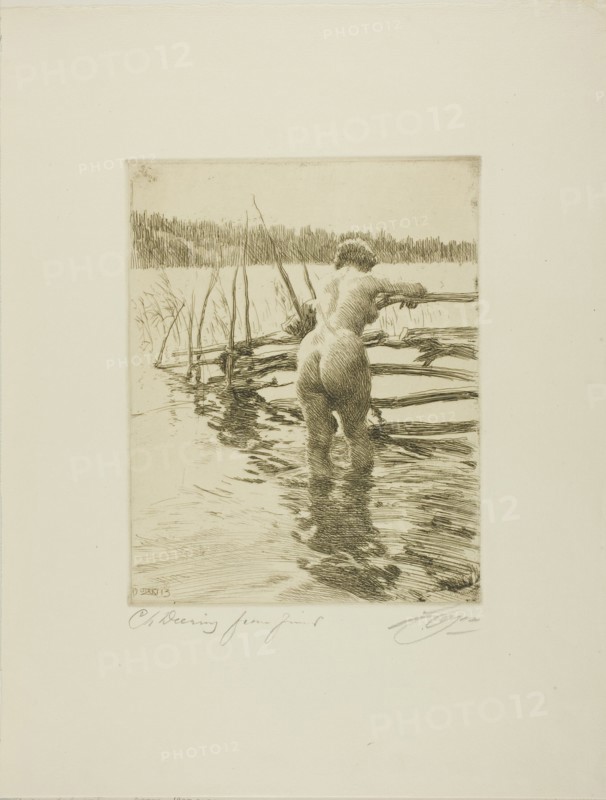 The Fence, 1913. Creator: Anders Leonard Zorn.