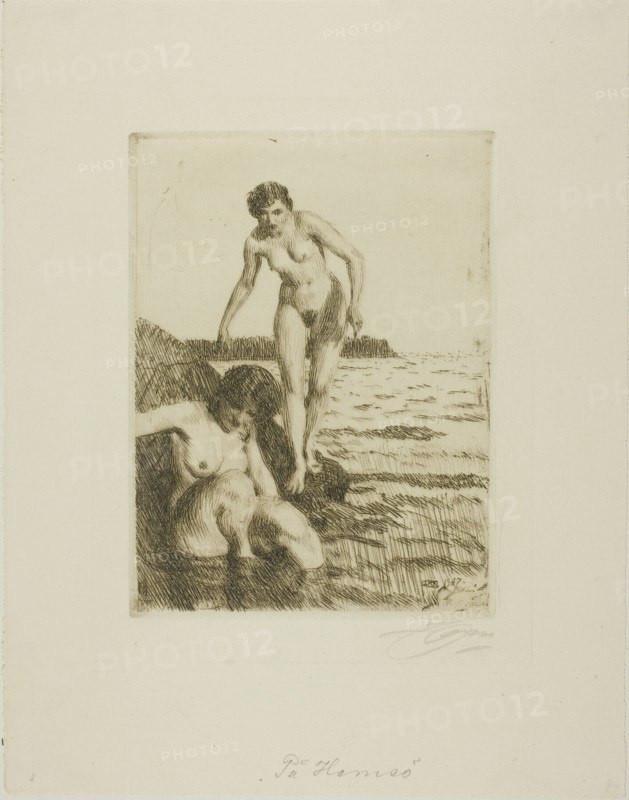 On Hemsö Island, 1917. Creator: Anders Leonard Zorn.