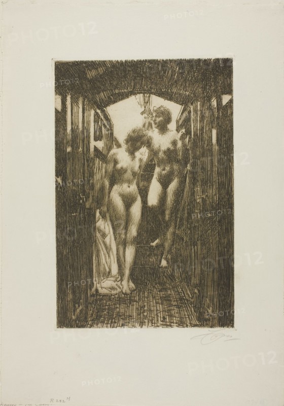 Cabin, 1917. Creator: Anders Leonard Zorn.