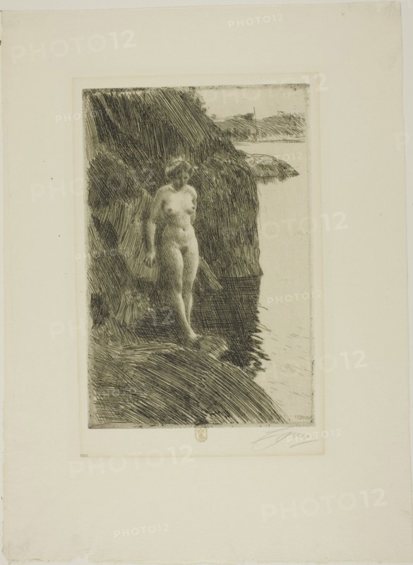 Precipice, 1909. Creator: Anders Leonard Zorn.