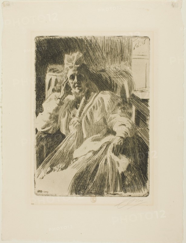 Queen Sophia, 1909. Creator: Anders Leonard Zorn.