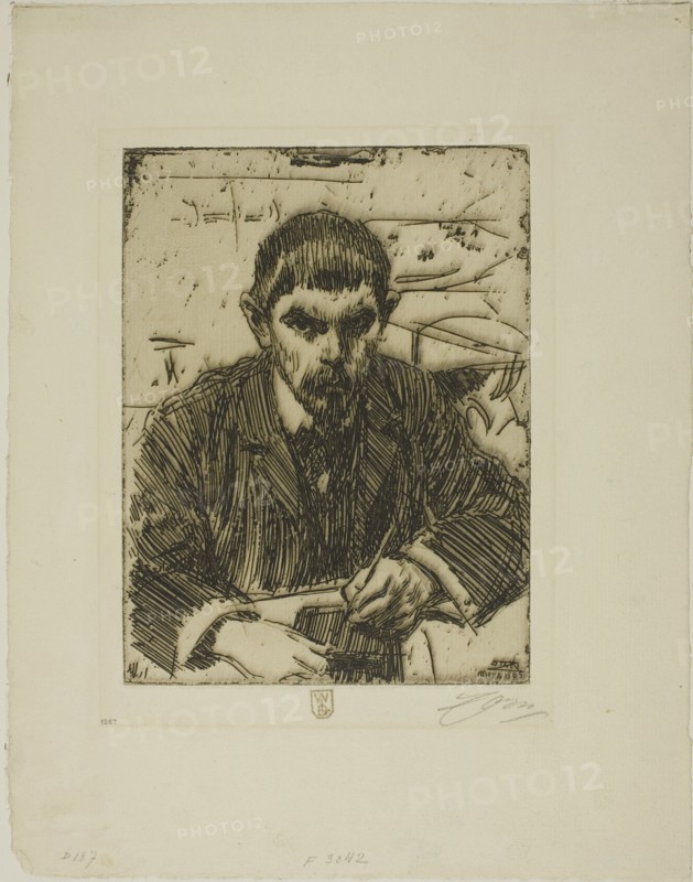 Albert Engström, 1905. Creator: Anders Leonard Zorn.