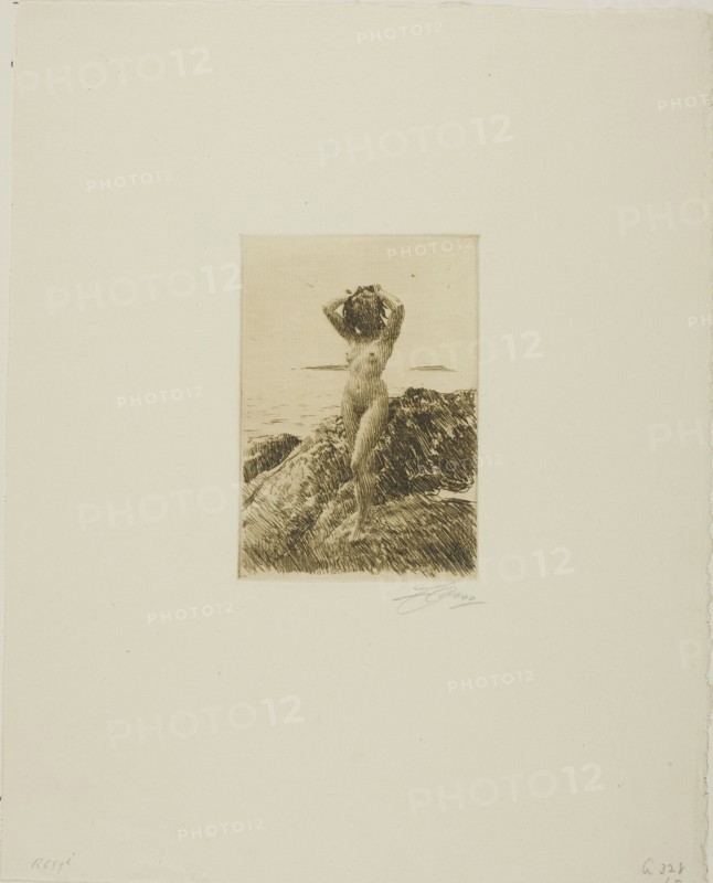 Hårtång (Seawood-wreath), 1914. Creator: Anders Leonard Zorn.