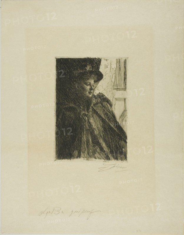 Olga Bratt, 1892. Creator: Anders Leonard Zorn.
