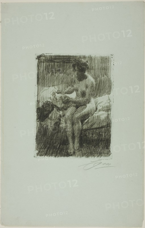 Model Reading, 1910. Creator: Anders Leonard Zorn.