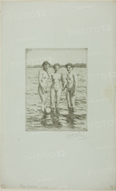 The Three Graces, 1910. Creator: Anders Leonard Zorn.