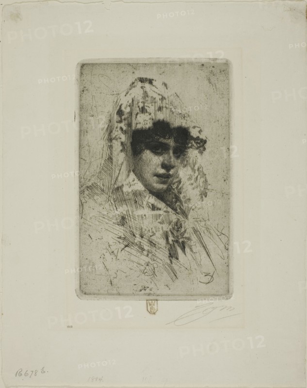 Spanish Woman, 1884. Creator: Anders Leonard Zorn.