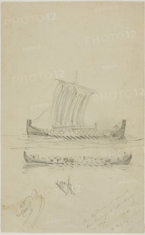 Sketch of Captain Anderson's Sailing Vessel, 1893. Creator: Anders Leonard Zorn.