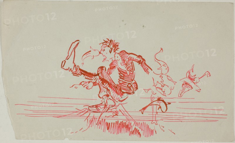 Man Attacked by Several Fish, n.d. Creator: Anders Leonard Zorn.