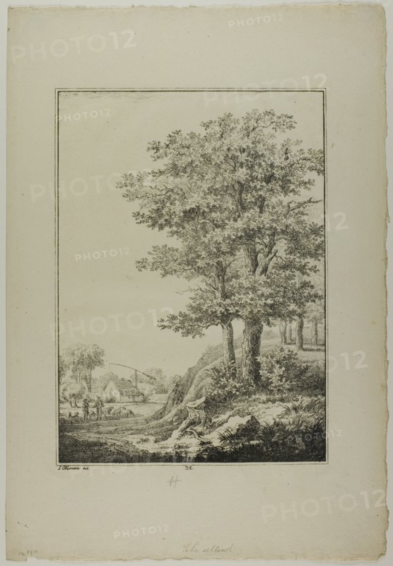 Plate 32 from Blatt Baum und Landschafts Studien, c.1810. Creator: Lorenz Ekemann Alesson.