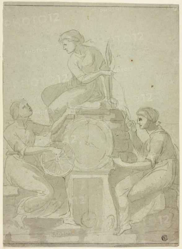 Three Fates (Design for Clock), 18th century. Creator: Unknown.