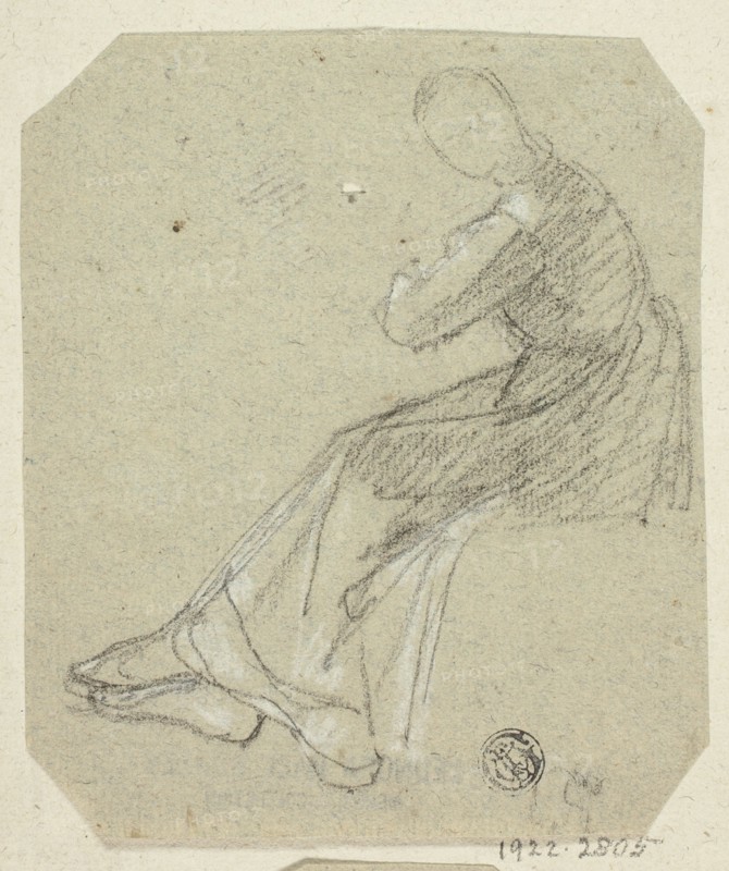 Seated Woman in Profile, n.d. Creator: Unknown.