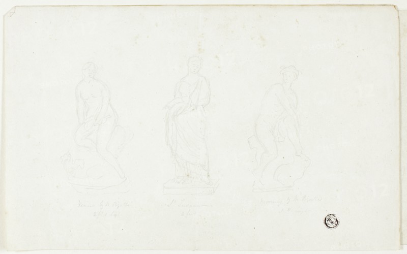 Venus, Saint Susanna, Mercury by M. Pigalle, c.1845. Creator: Unknown.