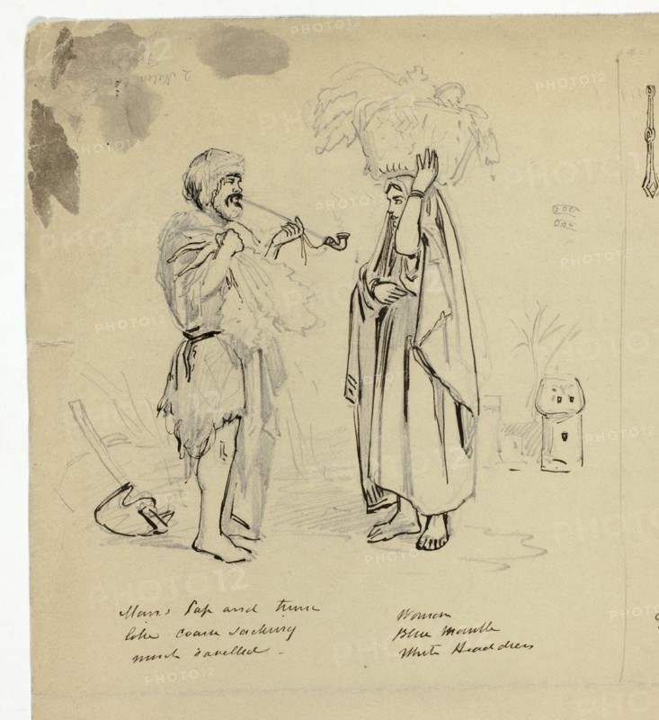 Woman and Beggar, n.d. Creator: Unknown.